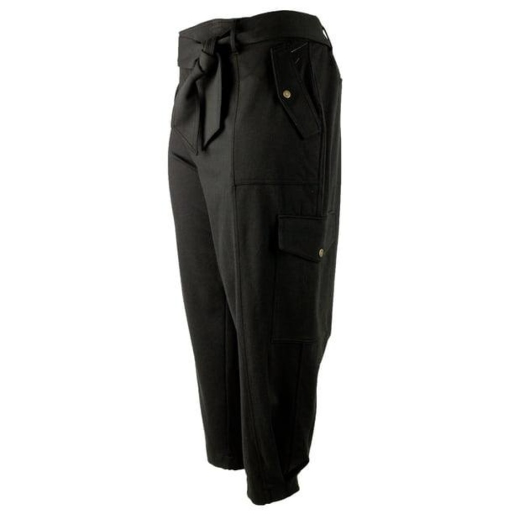 Lauren Ralph Lauren Black Ponte Knit Cargo Jogger Pants Women's Plus Size 2X